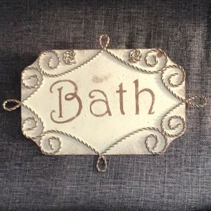Metal bath sign